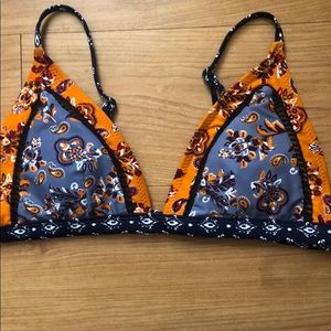 Cupshe-NWT Boho Orange & Blue Bikini Set
